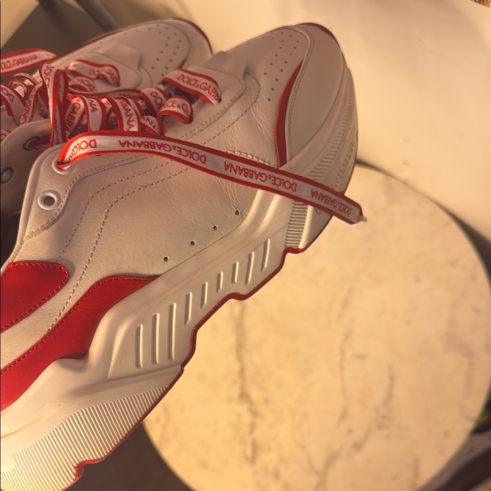DOLCE&GABBANA Daymaster nappa calfskin white and Red Sneakers - Picture 8 of 8